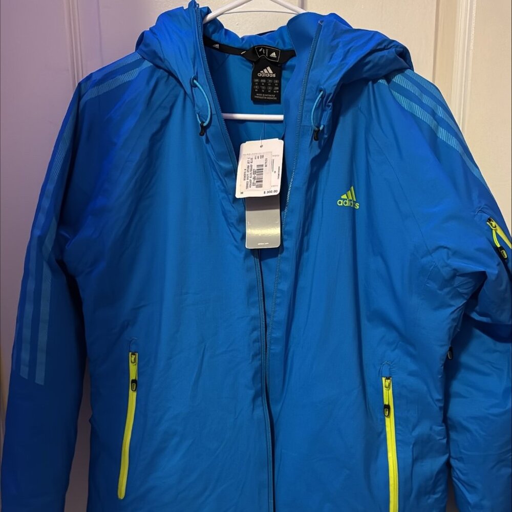 Adidas Women's Terrex Swift Storm Jacket Size M Sharp Blue NWT